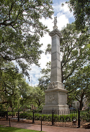 Casimir Pulaski Monument in Monterey Square